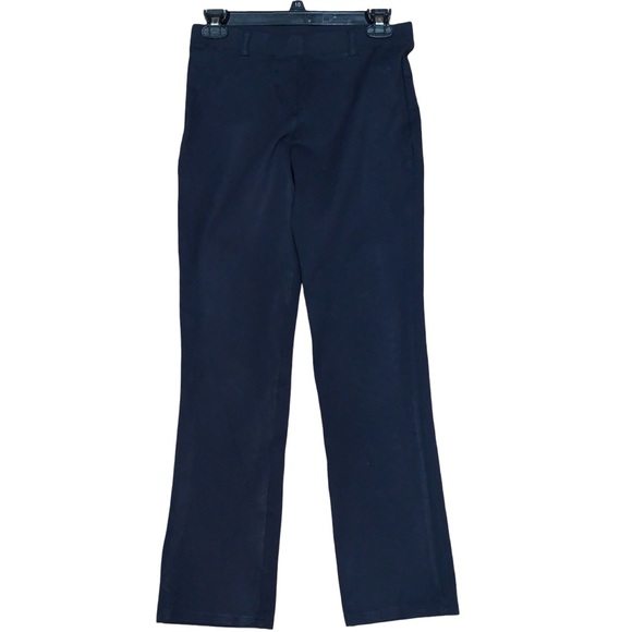 Quince Women Ultra-Stretch Ponte Straight Leg Pants Small Petite Navy Blue Offic - Picture 2 of 7